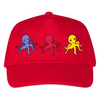 poulpe géant calmar, poulpe, calmar, poissons seiche - Casquette de baseball Enfant - rouge - Devant
