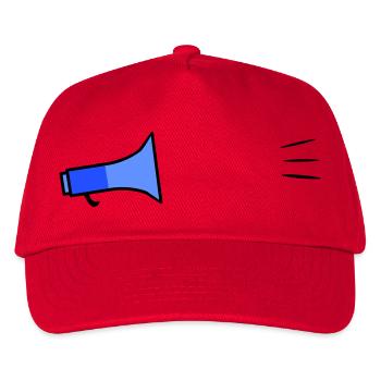 Megafon Text Template - Kids’ Baseball Cap - red - Front