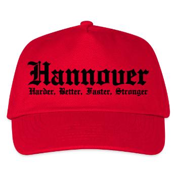 Hannover Harder Better Faster Stronger - Kinder Basecap - Rot - Vorne