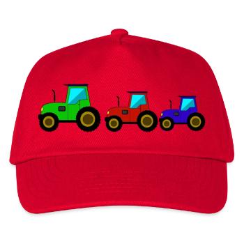 Tractor Tractor Tractor - Kids’ Baseball Cap - red - Front