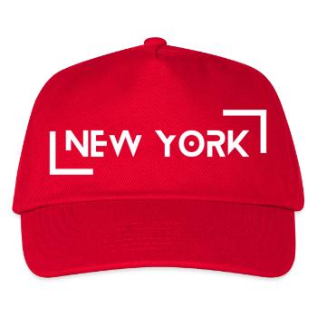 New York - Kinder Basecap - Rot - Vorne