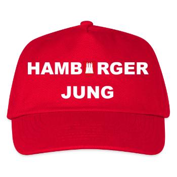 Hamburger Jung - Kinder Basecap - Rot - Vorne