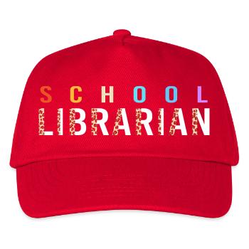 Leseratte Bibliothek Lesen - Kinder Basecap - Rot - Vorne