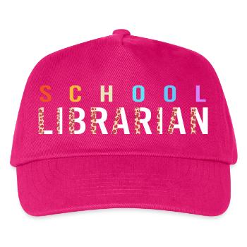 Leseratte Bibliothek Lesen - Kinder Basecap - Fuchsia - Vorne