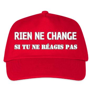 Nothing changes if you don't react - Kids’ Baseball Cap - red - Front
