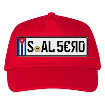 Kuba Kfz-Kennzeichen S-AL 5€Я0 - Kinder Basecap - Rot - Vorne