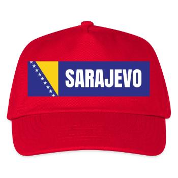 Sarajevo in Bosnia and Herzegovina Flag Colors - Kids’ Baseball Cap - red - Front