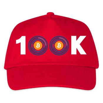 Bitcoin Bitcoin BTC 100k Cryptomonnaie - Casquette de baseball Enfant - rouge - Devant