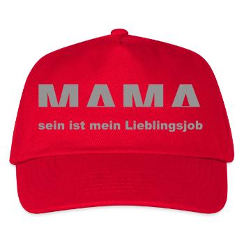 Mama Sein Ist Mein Lieblingsjob - Kinder Basecap - Rot - Vorne