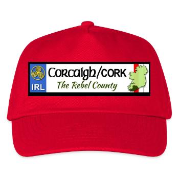 Cork Corcaigh Rebel County Heritage Banner - Kinder Basecap - Rot - Vorne
