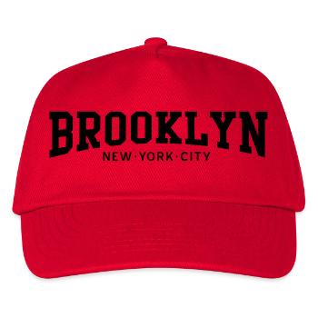 Brooklyn New York City - Kinder Basecap - Rot - Vorne