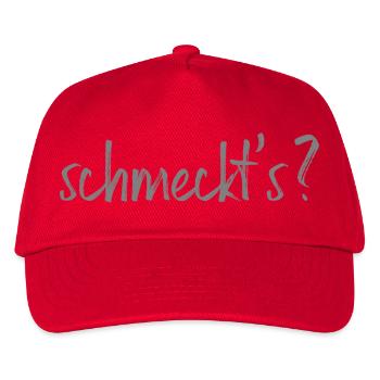 Schmeckt's? - Kinder Basecap - Rot - Vorne