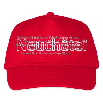 Swiss cities Neuchâtel - Kids’ Baseball Cap - red - Front