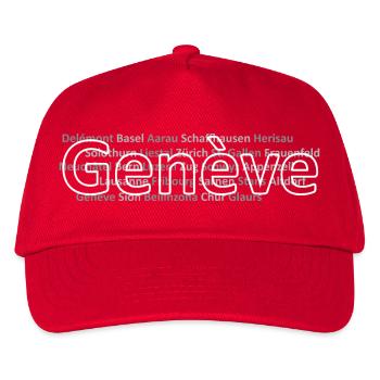 Swiss cities Genève - Kids’ Baseball Cap - red - Front