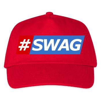 SWAG Block Colors Hashtag - Kinder Basecap - Rot - Vorne