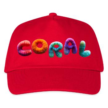 Full coral colorful - Kids’ Baseball Cap - red - Front