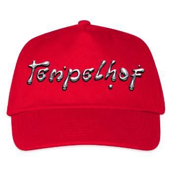 Tempelhof Liquid Chrome Typography - Kinder Basecap - Rot - Vorne