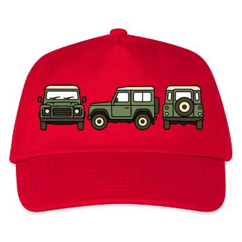 Offroad car - Kids’ Baseball Cap - red - Front