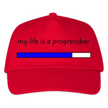 my life is a progressbar - Kinder Basecap - Rot - Vorne