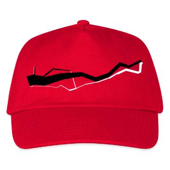 Iconic Data Viz: Minard 1812 - Black / White - Kids’ Baseball Cap - red - Front