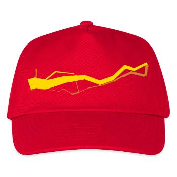 Iconic Data Viz: Minard 1812 - Gold / Bronze - Kinder Basecap - Rot - Vorne