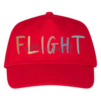 Flugbegleiter Geschenk - Flight Attendant Geschenk - Kinder Basecap - Rot - Vorne