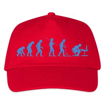 Evolution - Kids’ Baseball Cap - red - Front