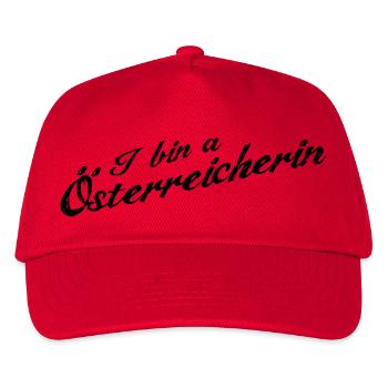 I bin a Österreicherin - Kinder Basecap - Rot - Vorne