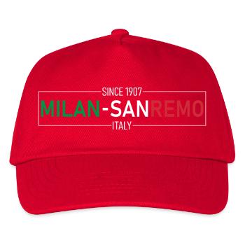 Milan Sanremo Italy Edition - Kinder Basecap - Rot - Vorne