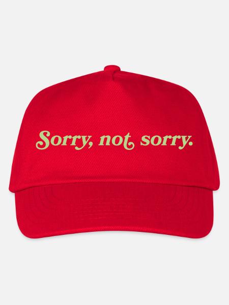 Sorry, not sorry – Cheeky Attitude - Kids’ Baseball Cap - red