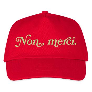 Non, merci – Charming rebuff - Kids’ Baseball Cap - red - Front