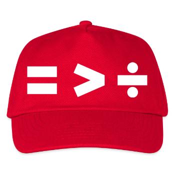 Minimalistisches Design von mathematischen Symbolen - Kinder Basecap - Rot - Vorne