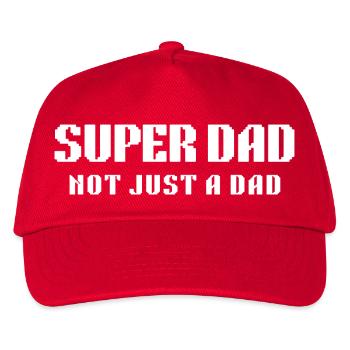 Super Dad: Not Just a Dad - Kids’ Baseball Cap - red - Front