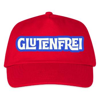 Glutenfrei Logo Blau Statement - Kinder Basecap - Rot - Vorne