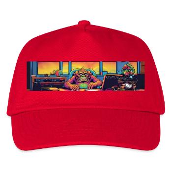 Monster Café Neon - Kids’ Baseball Cap - red - Front