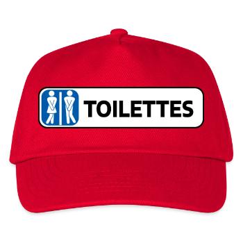 Toilette - Kinder Basecap - Rot - Vorne