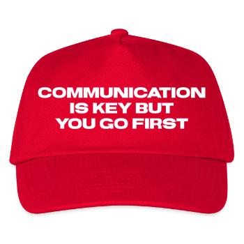 La communication est essentielle, mais tu commences - Casquette de baseball Enfant - rouge - Devant