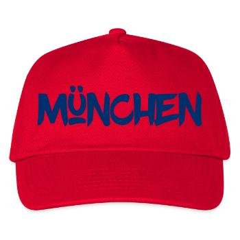München - Bayern - Isar - Frauenkirche - Prater - Kinder Basecap - Rot - Vorne