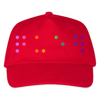 Queer-Kontraktierte Braille - Kinder Basecap - Rot - Vorne