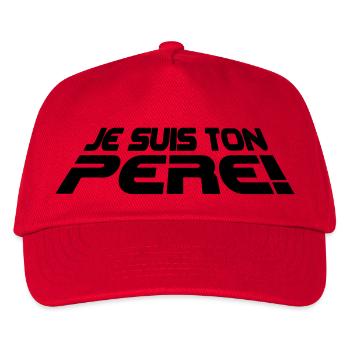 Je suis ton père 3D (1c) - Casquette de baseball Enfant - rouge - Devant