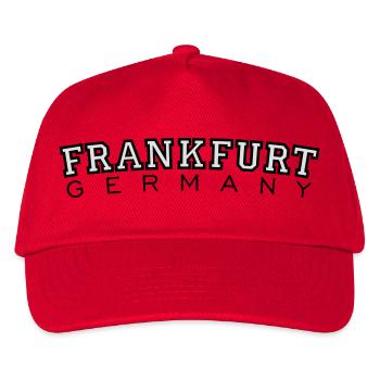 Frankfurt Germany - Kinder Basecap - Rot - Vorne