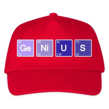Genialer Nerd-Geek - Kinder Basecap - Rot - Vorne