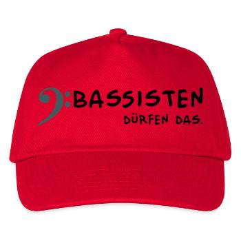 Bassisten dürfen dass - Kinder Basecap - Rot - Vorne
