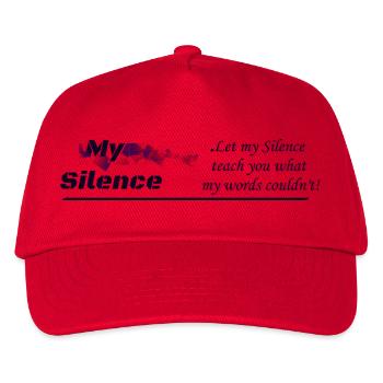 My Silence, Kleidungsdesign - Kinder Basecap - Rot - Vorne
