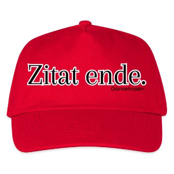 Zitat ende. Gänsehosen - Kinder Basecap - Rot - Vorne