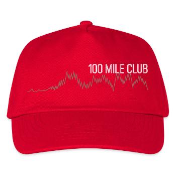 100 Mile Club Ultralauf Trailrunning 100M Ultra - Kinder Basecap - Rot - Vorne