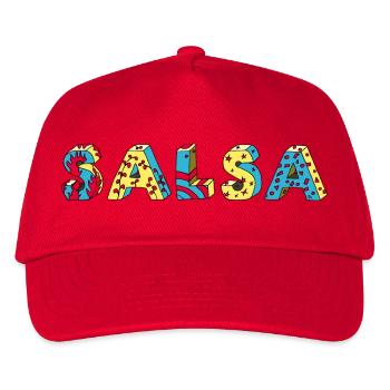 Salsa Rueda Latino cool positiv Logo - Kinder Basecap - Rot - Vorne