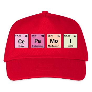 Cepamoi in periodischen Elementen - Kinder Basecap - Rot - Vorne