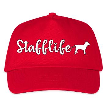 Staffordshire Terrier Stafflife - Kinder Basecap - Rot - Vorne