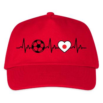 Japan Football Heartbeat Japan - Kids’ Baseball Cap - red - Front